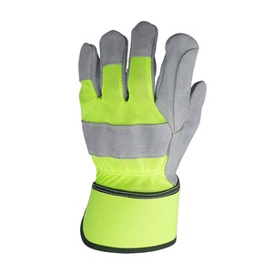 Vente en gros de gants de travail en paume Gants de travail en cuir gris fendu OEM Gants de travail de haute qualité Couleurs personnalisées - Product Image 2