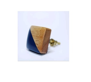 Boutons de tiroir carrés en bois marron et noir Boutons en marbre les plus vendus avec taille de forme de couleur personnalisée Fabriqué en Inde Article - Product Image 2