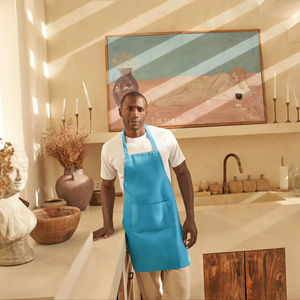 Tablier de cuisine sans manches en polyester non tissé BEAM 100 %, respirant, écologique, anti-humidité, avec poche avant - Product Image 4