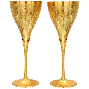 Wholesale Best Quality Antique Style Brass Wine <b>Glass</b> with Traditional Handmade Metal <b>Goblet</b> for Home Decor and gift Purpose Use - Product Image 3