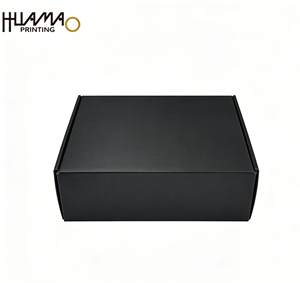 Black Corrugated Aircraft Box Multi Size Shipping <b>Packaging</b> Box for Cosmetics Playing Cards Small Electronics - Product Image 1