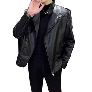 Top Fashion High Street Style Chaqueta de cuero de vaca de invierno Collar de soporte para hombres Custom OEM Chaquetas de motocicleta al por mayor - Product Image 6