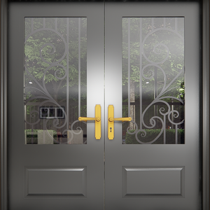 Puerta de hierro forjado Premium con diseño elegante, perfecta para puertas exteriores e interiores para mejorar la seguridad y el estilo del hogar - Product Image 1