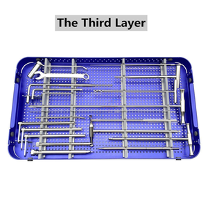 ชุดเครื่องมือผ่าตัดกระดูกสแตนเลสแบบแมนนวลสำหรับใส่รากฟันเทียมในกระดูก พร้อมเครื่องมือยึดตรึงแบบอินเตอร์ล็อค สำหรับกระดูกต้นขาและกระดูกหน้าแข้ง - Product Image 4