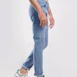 Pantalones vaqueros para hombre de Venta caliente 2025 logotipo personalizado estilo ligero e informal cintura media buena calidad con MOQ bajo - Product Image 4
