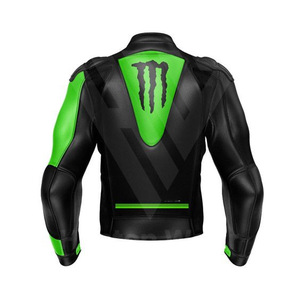 Veste en cuir de sport de course unisexe de haute qualité avec logo personnalisé Coupe confortable coupe-vent Veste de moto - Product Image 3