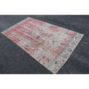 Alfombra clásica de lana rojo Beige de 6,3x11,2 pies estilo Kilim área grande alfombras rectangulares turcas respaldo de látex Patchwork para pasillo 10mm - Product Image 3