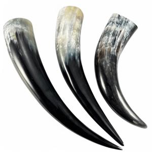 Corne à boire naturelle Viking de haute qualité polie écologique en corne de buffle Design animal - Product Image 2