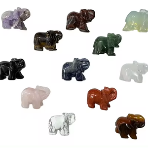 Mezcla de piedras preciosas surtidas elefante hecho a mano decoración del hogar al por mayor piedras semipreciosas comprar en línea de cristales Amayra exportaciones - Product Image 1