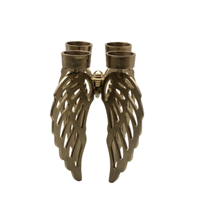 Bougeoir décoratif en aluminium avec 4 bougies F354 en laiton EPL Style classique pour l'éclairage de Noël Bougeoir décoratif - Product Image 1