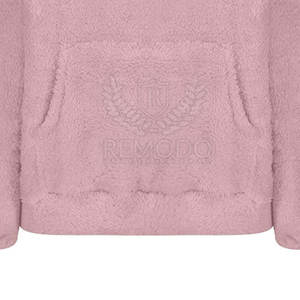 Sudadera Casual de Sherpa para Mujer con Cuello Alto y Logotipo Frontal - Suéter Cálido y Cómodo para Invierno y Otoño - Product Image 4