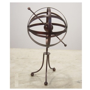 Globe du monde en métal fini antique de décor de table avec la base pour le dessus de table de bureau à domicile décoratif - Product Image 4