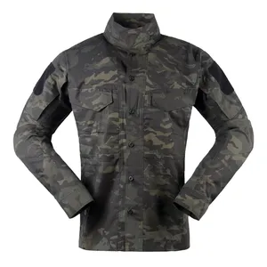 Bestes Design Camouflage Black Tactical Shirts Schnellt rockn endes Herren-Langarmhemd heißer Verkauf atmungsaktive Herren-Taktik hemden