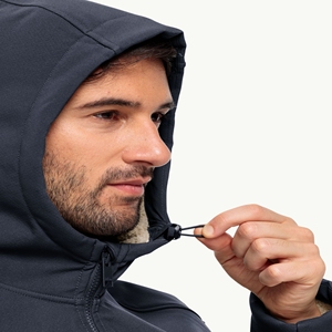 Veste d'hiver imperméable style doudoune pour hommes avec col à capuche et broderie en gros de tissu fabriqué au Pakistan - Product Image 5