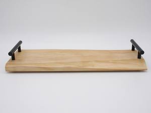 Plateau de service en bois de luxe classique fait à la main poignées en métal vaisselle personnalisée pour un usage domestique service alimentaire ménage décoratif - Product Image 4