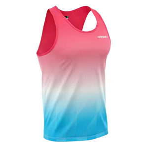 Camiseta sin mangas transpirable sin costuras OEM y ODM personalizada y ropa deportiva, conjunto deportivo impreso, ropa de equipo para corredores - Product Image 6