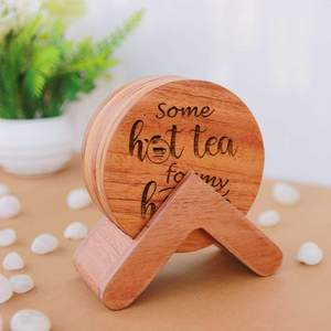 Juego de posavasos de resina para regalos promocionales de marca, regalos corporativos y posavasos de nogal de presentación de comedor de lujo, venta al por mayor - Product Image 4