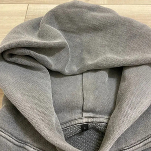 2025 personnalisé poids lourd en détresse surdimensionné lavage à l'acide à capuche hiver capuche homme avec impression numérique - Product Image 2