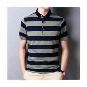 T-shirt à manches courtes de style basique pour hommes, vêtement supérieur à demi-manches de couleur unie, col rond, sonnerie en coton/fibre de bambou de 180g - Product Image 4