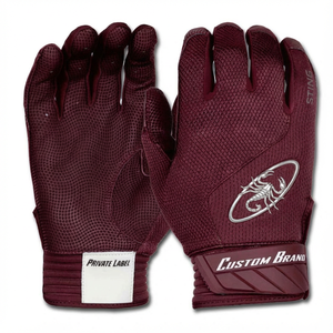 OEM Custom Logo Print Goatskin Leather Baseball Batting Gloves Breathable Anti Shock Professional Unisex Softball Batting Gloves - Product Image 6
