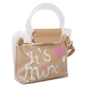 กระเป๋าสะพายไหล่เด็กผู้หญิง 001 -สีเบจ - Product Image 1