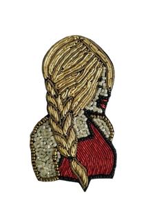 เข็มกลัดปักลายด้วยมือทำจากลวดทองแท่งจากประเทศจีนดีไซน์หรูหราและมีหมุดด้านหลังที่แข็งแรง - Product Image 6