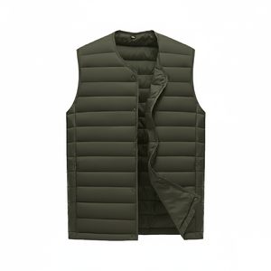 Chaleco Acolchado de Invierno para Hombre, sin Cuello, de Alta Calidad, Impermeable, Chaqueta de Otoño, Logotipo Personalizado, OEM, Venta al por Mayor - Product Image 5