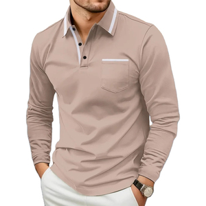 2025 verano alta calidad hombres 100% algodón puro transpirable cómodo patrón sólido diario negocios cuello para Polo camisa Jersey - Product Image 4