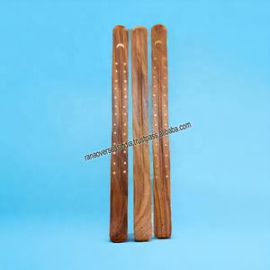 ที่ใส่ธูปไม้ขนาดใหญ่18นิ้วแบบฝังทองเหลืองรูปดาวและดวงจันทร์ - Product Image 3