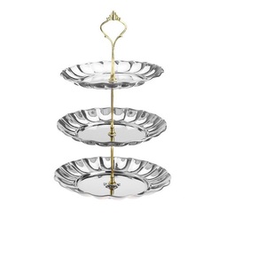 Soporte para Pastel Decorativo Hecho a Mano de Calidad Superior, Diseño Fabuloso, Clásico y Elegante, Nuevo Soporte para Pastel de Metal de 3 Niveles - Product Image 3