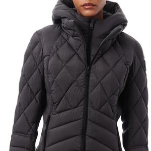 Vente en gros Veste matelassée camouflage réversible unisexe Parka d'hiver à capuche coupe-vent imperméable avec doublure polaire et col en fourrure courte - Product Image 2