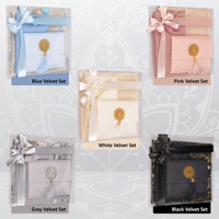 Yaseen Samt-Geschenkset: Rosa Islamische Gastgeschenke, Gebetsteppich, Arabische Suren, Tasbih, Quran Kareem, Koran, Muslimische Eid Geschenke, Kurani Kerim