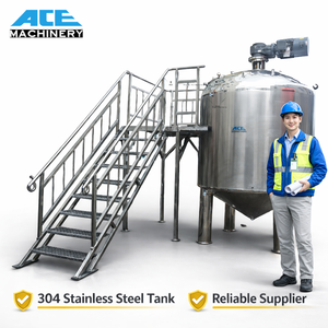 Tanque de Mezcla al Vacío de 100L, Tipo Elevación Hidráulica, Mezclador Homogeneizador, Maquinaria para Fabricación de Lociones Corporales y Cosméticos - Product Image 3