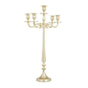 Nuevos candelabros decorativos de metal, candelabros de suelo con acabado dorado para centros de mesa de decoración de interiores y exteriores - Product Image 2