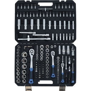 171-Piece Socket Wrench <b>Set</b> 1/4" 3/8" 1/2" Drive 4-32 mm Wrench Size 72-Tooth Ratchet Steel Hex Key <b>Tool</b> <b>Set</b> - Product Image 1