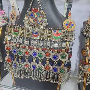 Custom Size and Design Afghan Jewelry Sets for Party Wear <b>Top</b> Quality Multi Color Wedding Jewellery Set - Product Image 3