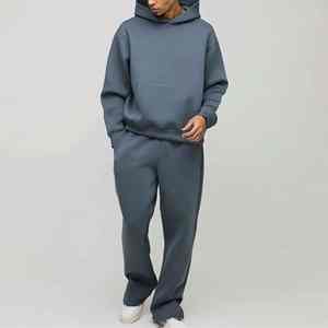 Nouveau style, logo personnalisé, survêtement d'hiver en coton évasé pour homme, jogging, streetwear, ensemble sweat-shirt et pantalon de jogging, survêtement pour homme - Product Image 1