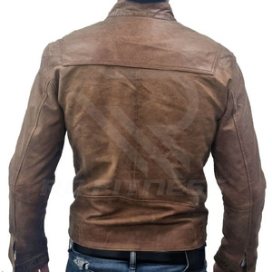 custom skinny vintage streetwear leather bone embroidery <b>pockets</b> bomber <b>jacket</b> men - Product Image 2
