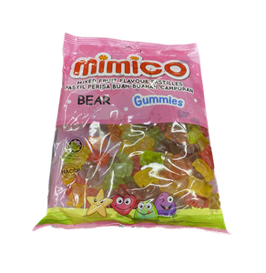 HALAL Certified Fruity Low-Sugar Multi-Colored <b>Gummy</b> Candy Drops in Bag-MIMICO Brand 50g X80 Pack - Product Image 5