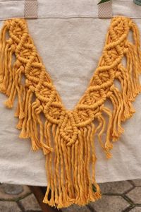 Sac en coton macramé pour femmes, sac de plage Boho avec détails de soirée Ele, sac à main chic Boho Shopping, nouveauté 2024 - Product Image 3