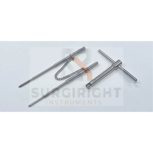 Retractor de Pin Charnley y Juego de Manijas con Mango en T y 2 Hojas Largas de Acero, Kit Quirúrgico Ortopédico Manual de SurgiRight - Product Image 1