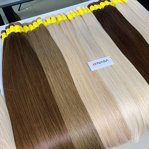 Extensions de cheveux humains vierges Remy vietnamiens en vrac, 100g, prix d'usine Nasa, lisses, double trame, toutes couleurs, 60cm - Product Image 1