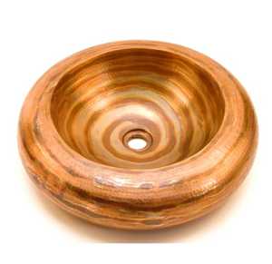 Lavabo Redondo de Cobre con Diseño Antiguo de Lujo, Decoraciones Sanitarias, Lavabo de Baño, Lavabo Grande de Cobre de la Mejor Calidad - Product Image 2