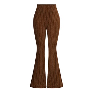 Pantalon de survêtement taille haute pour femme Pantalon de tous les jours en toile extensible confortable avec ceinture élastique et poches - Product Image 1