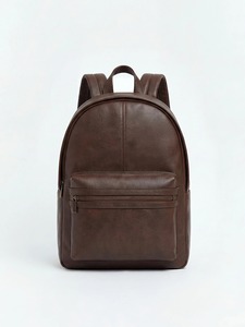 OEM ODM Private Label Custom Logo Men's Brown Faux <b>Leather</b> <b>Backpack</b> Business Travel Laptop <b>Backpack</b> <b>Large</b> Capacity Daypack - Product Image 3