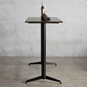 Rectangular MDF <b>Bar</b> <b>Table</b> with Powder-Coated Iron Legs 120x60cm Modern Design for Home <b>Bar</b> <b>Kitchen</b> Dining Room - Product Image 6