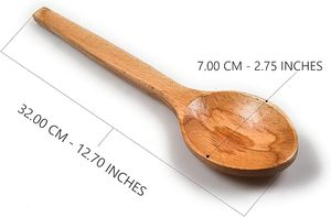 Coconut Shell Spoons & Wooden Utensils for Cooking | Set of 5-1 Spatula 1 Large Spoon 3 Wooden Tea Scoop by ARTISAN AURA - Product Image 6