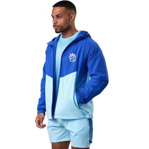 Veste coupe-vent bleue légère, résistante à l'eau, pour la course à pied et l'entraînement en plein air, pour hommes et femmes, à porter toute l'année - Product Image 1