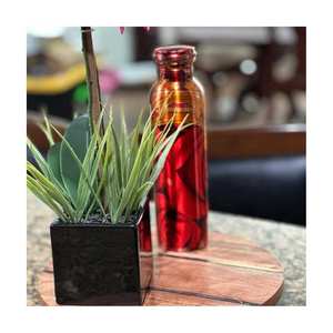 Botella de agua de cobre puro de 500ml más vendida de La India, botella de cobre ancha al vacío de buena salud de alta calidad sin BPA - Product Image 4