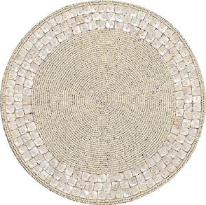 Royal Vintage Promotion Chemical Bond Designed Stylish Bead <b>Placemat</b> Indoor Parties Centre Table Decorative Mat for Home Hotels - Product Image 4